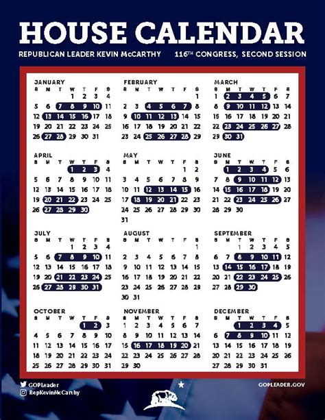 House Legislative Calendar